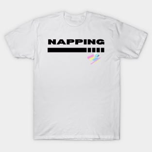 Loading Nap! Black text T-Shirt